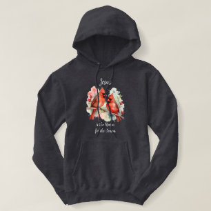 Pull À Capuche Cardinal Rouge de Noël Jésus Raison de la Saison