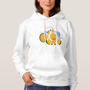Pull À Capuche Caricature d'anénome de poisson clown joli