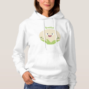 Pull À Capuche Caricature de légume de chou-fleur joyeux