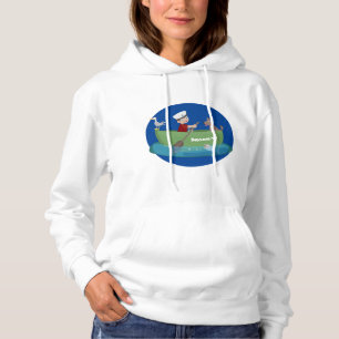 Pull À Capuche Caricature de voilier et de canot à rames garçon m