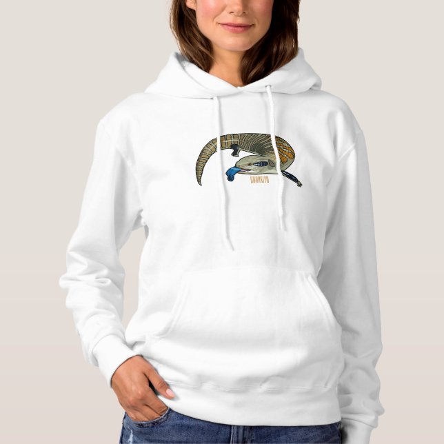 Pull À Capuche Caricature en bleu (Devant)