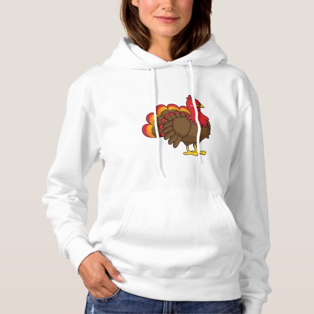 Pull À Capuche Caricature mignonne Turquie (Devant)