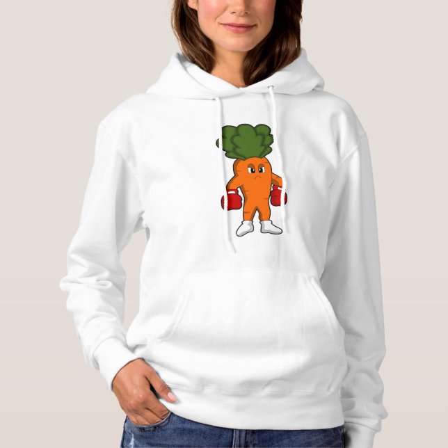 Pull À Capuche Carotte en boîte avec gants de boxe (Devant)