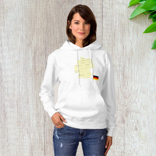 Pull À Capuche Carte de l'Allemagne avec les États et les capital