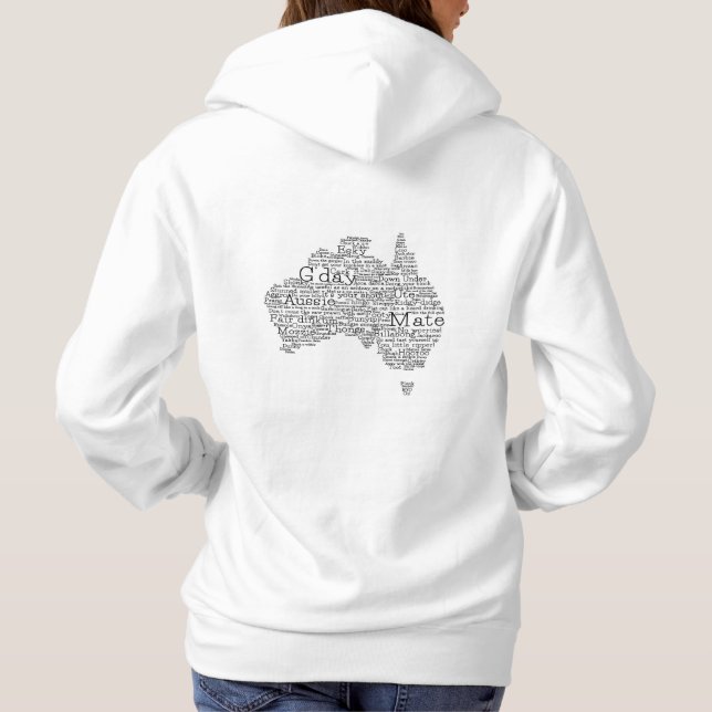 Pull À Capuche Carte de l'argot australien (Dos)