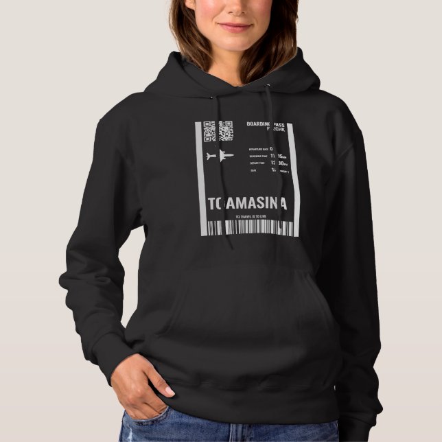 Pull À Capuche Carte d'embarquement Toamasina Madagascar Billet d (Devant)