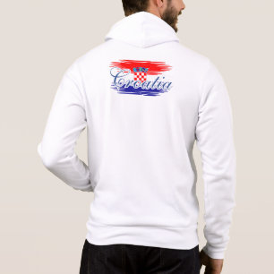 Pull À Capuche Carte du drapeau de la Croatie