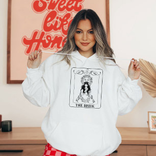 Pull À Capuche Carte Tarot de mariée céleste Customisée