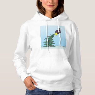 Pull À Capuche Cartographie Oiseau Noël étoile Arbre de Noël