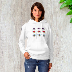 Pull À Capuche Cartoon Insectes Drôle Abeilles Ladybugs Araignes