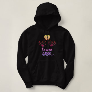 Pull À Capuche casaco moletom feminino pássaros românticos