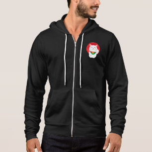 Pull À Capuche Cat Maneki Neko Japon Chat amusant Idée de cadeau