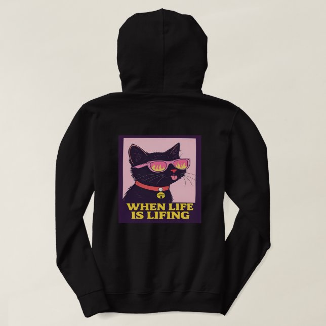 Pull À Capuche Cat Vibes Women Hoodie (Design dos)