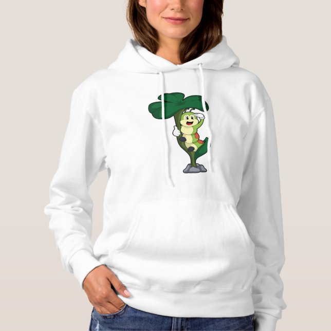 Pull À Capuche Caterpillar avec feuille (Devant)