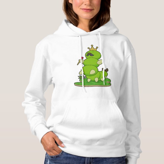 Pull À Capuche Caterpillar en roi avec Couronne (Devant)