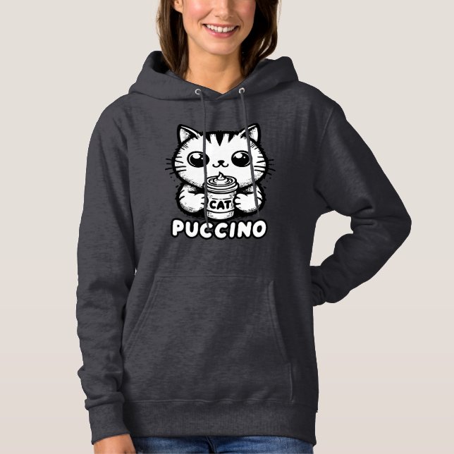 Pull À Capuche Catpuccino 1 (Devant)
