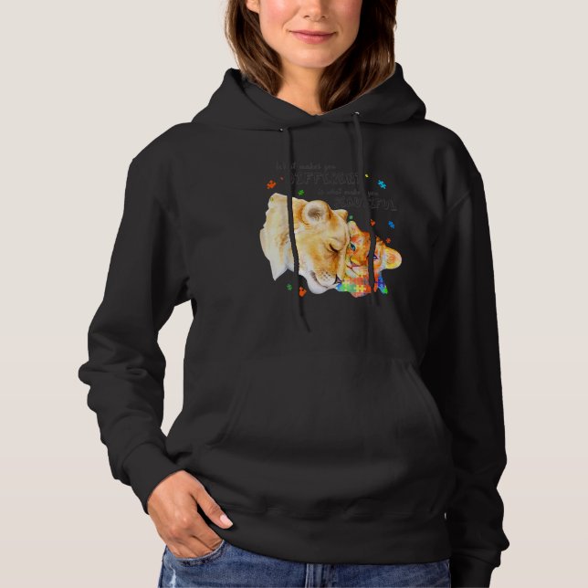 Pull À Capuche Ce Qui Vous Fait Différent Lion Maman Autisme Enfa (Devant)