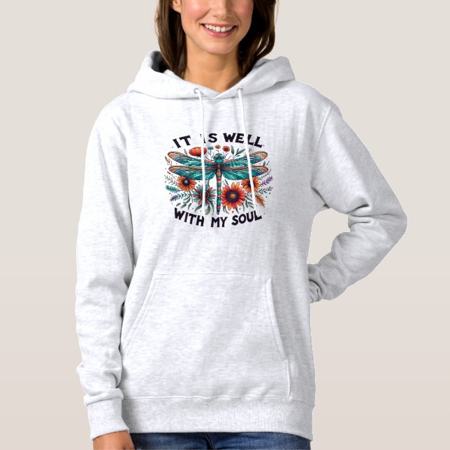 Pull À Capuche C'est bien pour mon âme chrétienne (Devant)