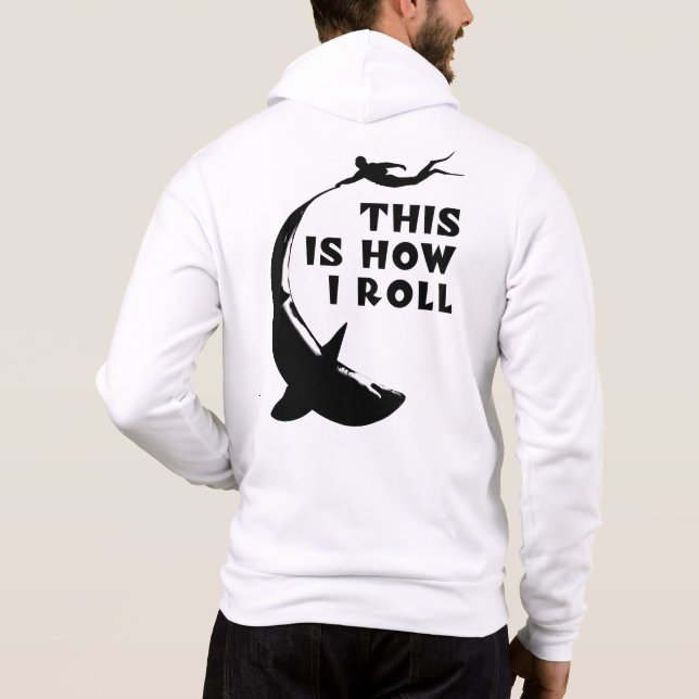 Pull À Capuche C'Est Comme Ça Que Je Roule - Plongée Sous-Marine  (Dos)
