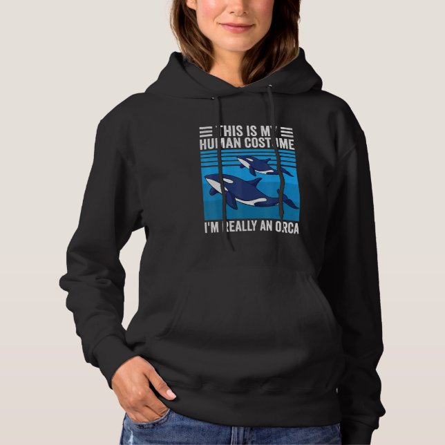Pull À Capuche C'est mon déguisement d'humain Je suis vraiment un (Devant)