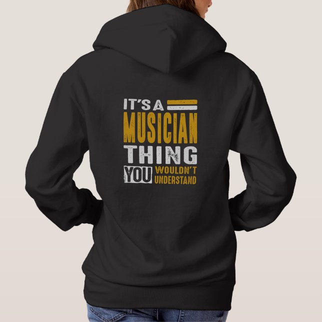 Pull À Capuche C'est un truc de musicien (Dos)