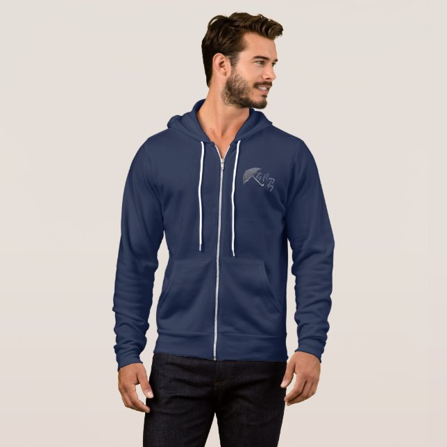 Pull À Capuche C'est une journée pluvieuse | Veste à capuche homm (Devant entier)