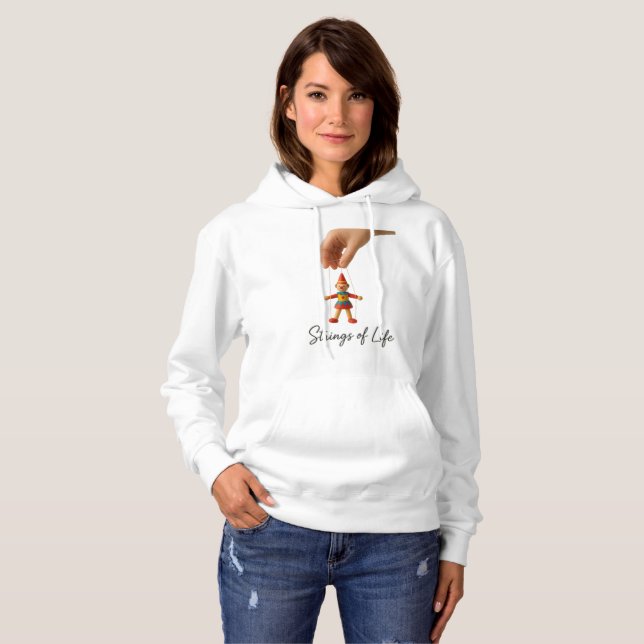 Pull À Capuche Chaînes de vie | Autocollant de cirque de marionne (Devant entier)