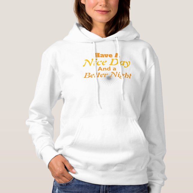 Pull À Capuche Chaleur du moment attentif : Positivité du script  (Devant)