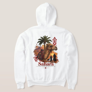 Pull À Capuche Chameau du désert marocain Art vintage