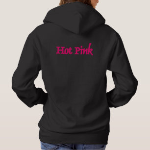 Pull À Capuche Chandail à capuchon noir pour femmes rose chaud do