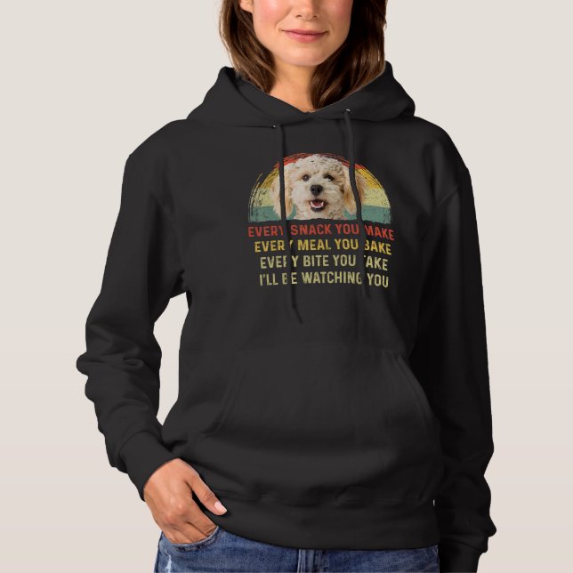 Pull À Capuche Chaque Snack, Vous Faites Croiser Les Poodles Chie (Devant)