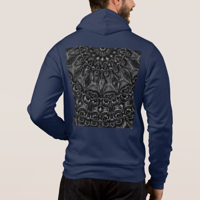 Pull À Capuche Charcoal Mandala Hoodie (Dos)