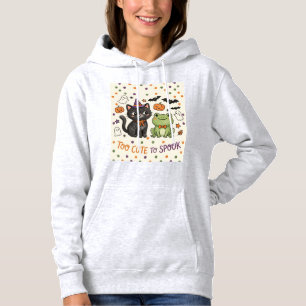 Pull À Capuche Charmante chatte sorcière Halloween trop mignonne 