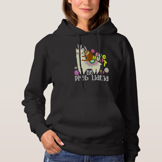 Pull À Capuche Chasse Aux Oeufs Pas De Prob Llama Bunny Parking R (Devant)