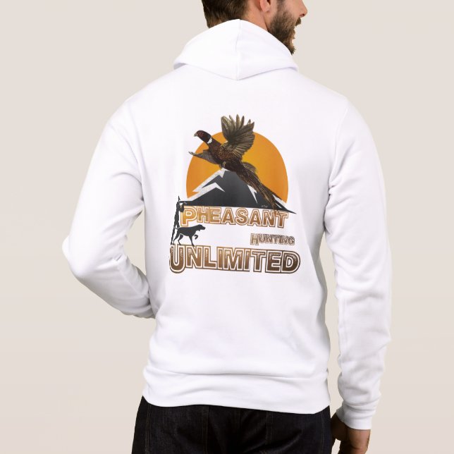 Pull À Capuche Chasse de faisan illimitée (Dos)