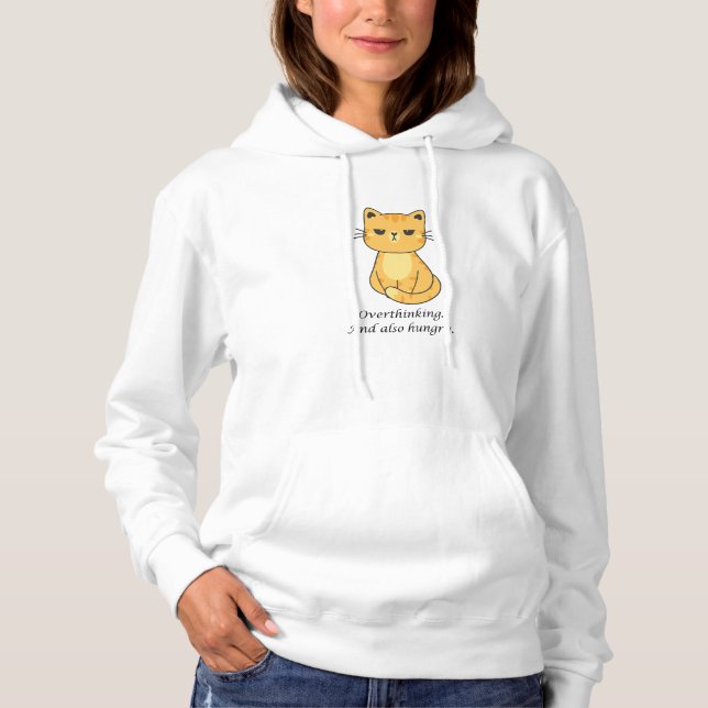 Pull À Capuche Chat affamé (Devant)
