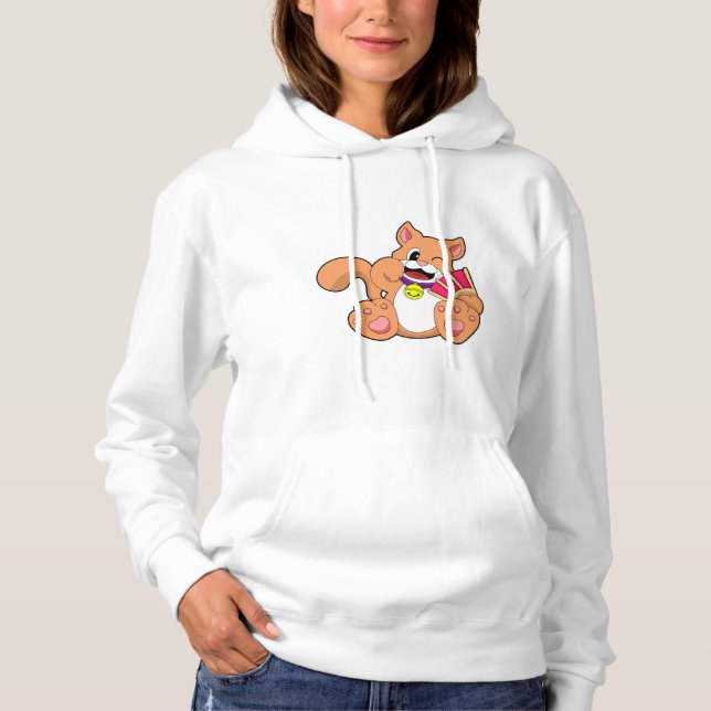 Pull À Capuche Chat avec Bell (Devant)