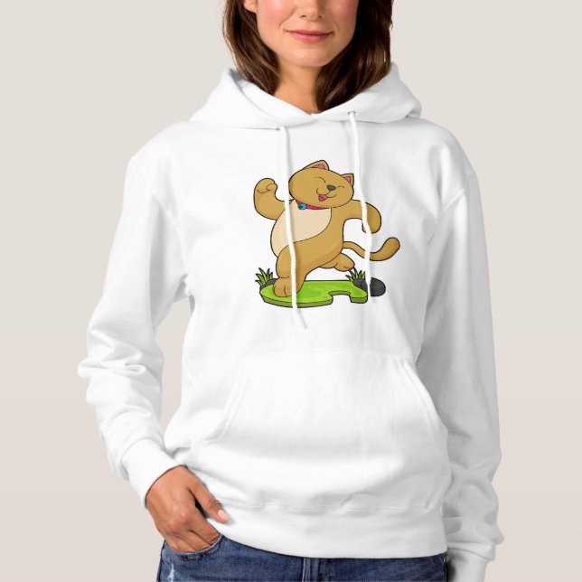 Pull À Capuche Chat avec Choker à l'exécution (Devant)