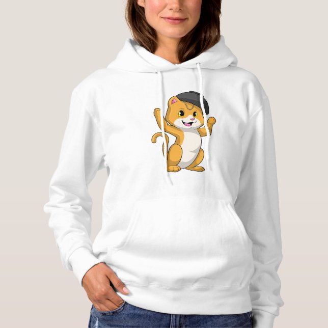 Pull À Capuche Chat avec Ramen Bowl (Devant)