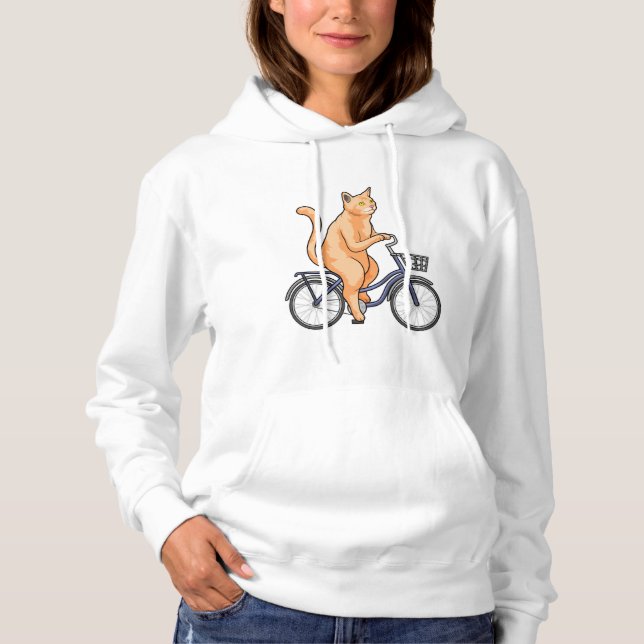 Pull À Capuche Chat avec vélo (Devant)