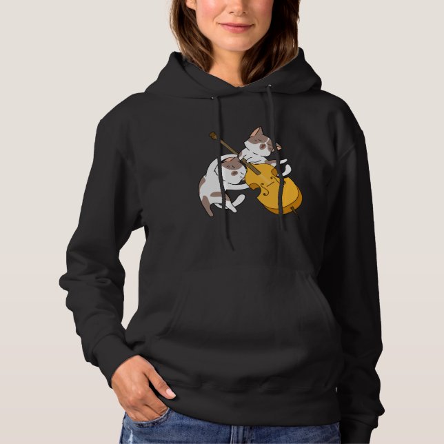 Pull À Capuche Chat Chaton Jouant du Violoncelle Chat  Joueur de  (Devant)