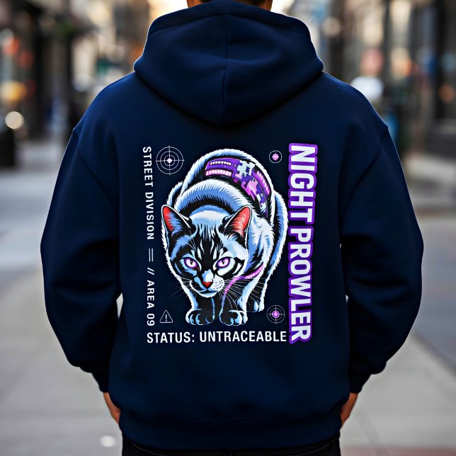 Pull À Capuche Chat Cyberpunk Néon - pour les amateurs de jeux vi (Créateur téléchargé)