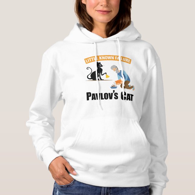 Pull À Capuche Chat de Pavlov - Psychologie drôle (Devant)