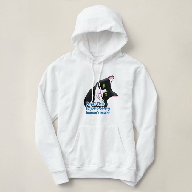 Pull À Capuche Chat de Yoga amusant (Design devant)