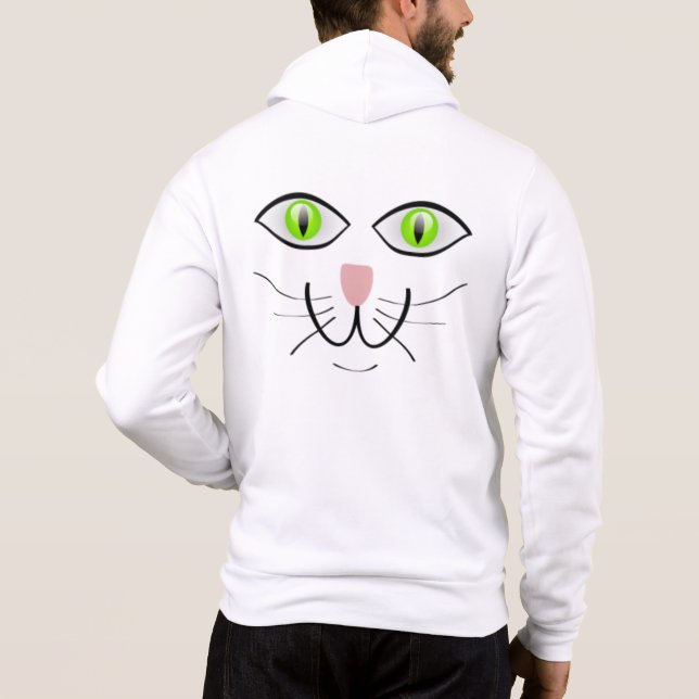 Pull À Capuche Chat Dessin Visage Drôle-29034 (Dos)