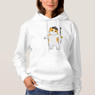Pull À Capuche Chat en tant que Peintre avec pinceau