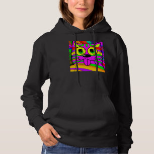 Pull À Capuche Chat humoristique art meow kitty portrait mignon c