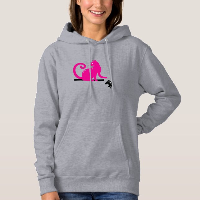 Pull À Capuche Chat Ladies pour Kamala ! Kamala Harris 24 Chemise (Devant)