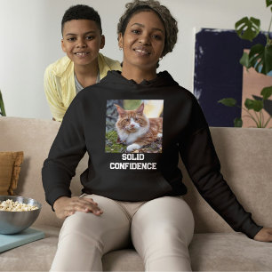 Pull À Capuche Chat Maine Coon mignon personnalisé sur texte noir