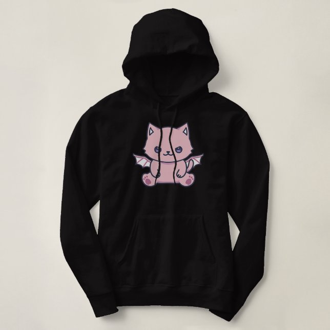 Pull À Capuche Chat Pastel Goth Cute Kawaii Aesthétique Lover Pro (Design devant)